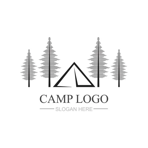 Camping Outdoor Adventure Retro Logo Emblem Cub Scouts — Stock Vector