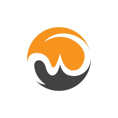 w business logo vector illustration on white background