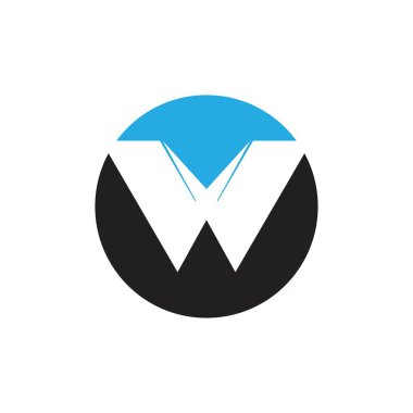 w business logo vector illustration on white background