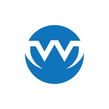 w business logo vector illustration on white background