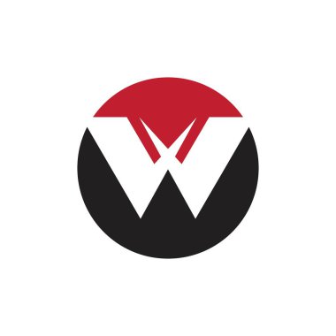 w business logo vector illustration on white background