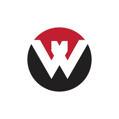 w business logo vector illustration on white background