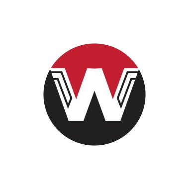 w business logo vector illustration on white background