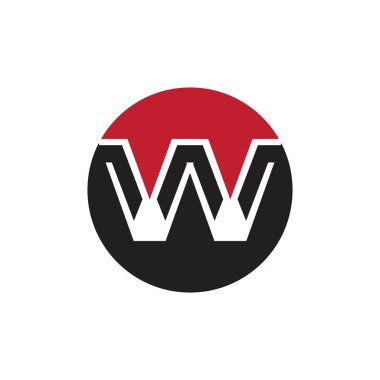 w business logo vector illustration on white background