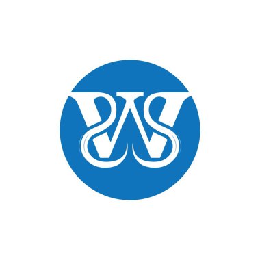 w business logo vector illustration on white background