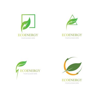 set of Eco energy logo template vector icon illustration