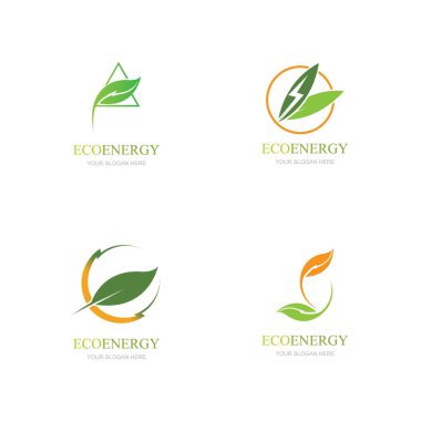set of Eco energy logo template vector icon illustration