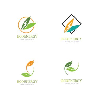set of Eco energy logo template vector icon illustration