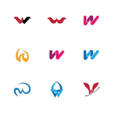 A collection of W letter logos is good for store names, company brands, businesses, etc. vector illustration