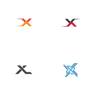 Harf X Logo Şablon Şablon tasarımı