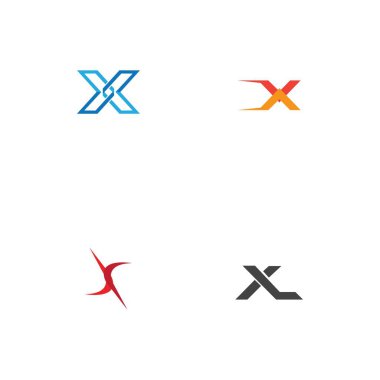 Harf X Logo Şablon Şablon tasarımı