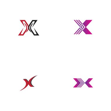 Harf X Logo Şablon Şablon tasarımı