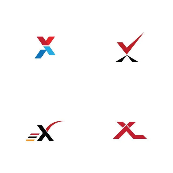 Conjunto Carta Logo Plantilla Vector Icono Diseño — Vector de stock