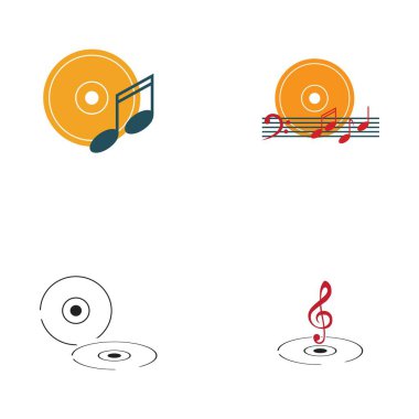 Compact disk logo vektör illüstrasyon dizaynı
