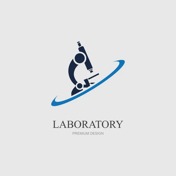 Ilustração Vetorial Modelo Design Logotipo Laboratório —  Vetores de Stock