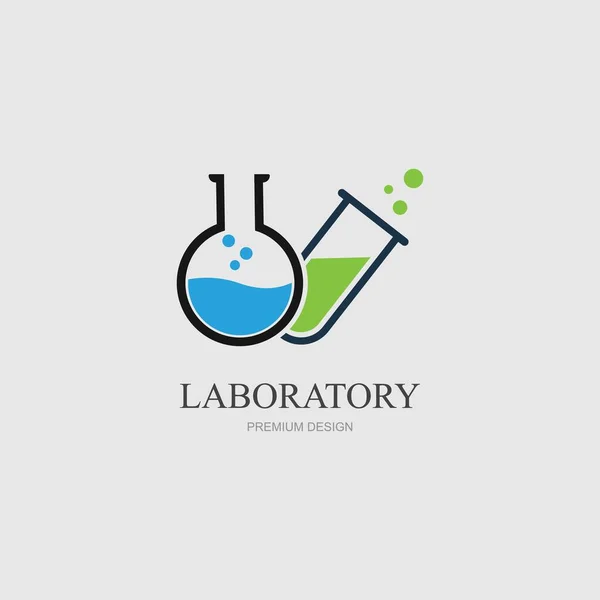 Ilustración Vectorial Plantilla Diseño Del Logotipo Del Laboratorio — Vector de stock