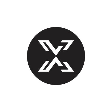 Harf X İş kurumsal birleşik vektör logo tasarım şablonu