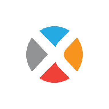 Harf X İş kurumsal birleşik vektör logo tasarım şablonu