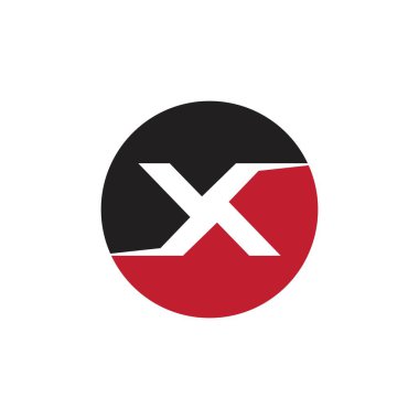 Harf X İş kurumsal birleşik vektör logo tasarım şablonu