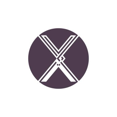 Harf X İş kurumsal birleşik vektör logo tasarım şablonu