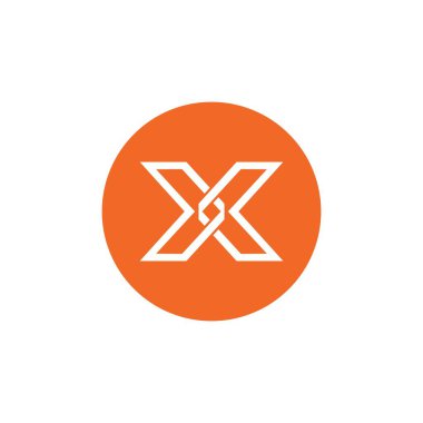 Harf X İş kurumsal birleşik vektör logo tasarım şablonu