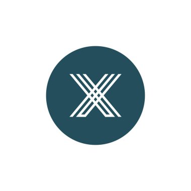 Harf X İş kurumsal birleşik vektör logo tasarım şablonu