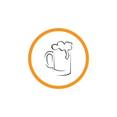 Bira Vintage Logo Tasarım Şablonu İlham Verici İllüstrasyonunun kaliteli kalitesi