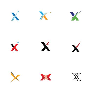 yaratıcı Harf X Logosu Şablon vektör tasarımı