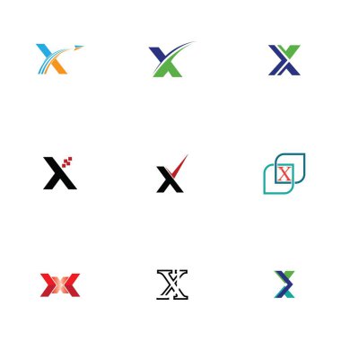 yaratıcı Harf X Logosu Şablon vektör tasarımı