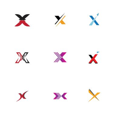 yaratıcı Harf X Logosu Şablon vektör tasarımı