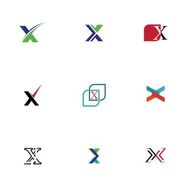 yaratıcı Harf X Logosu Şablon vektör tasarımı