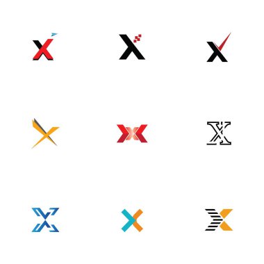 yaratıcı Harf X Logosu Şablon vektör tasarımı