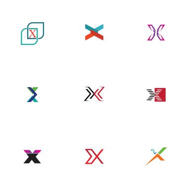 yaratıcı Harf X Logosu Şablon vektör tasarımı