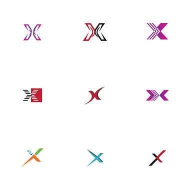 yaratıcı Harf X Logosu Şablon vektör tasarımı