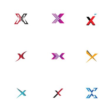 yaratıcı Harf X Logosu Şablon vektör tasarımı