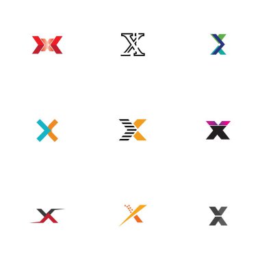 yaratıcı Harf X Logosu Şablon vektör tasarımı