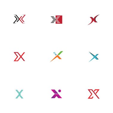 yaratıcı Harf X Logosu Şablon vektör tasarımı