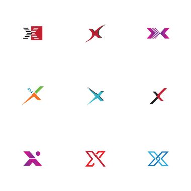 yaratıcı Harf X Logosu Şablon vektör tasarımı
