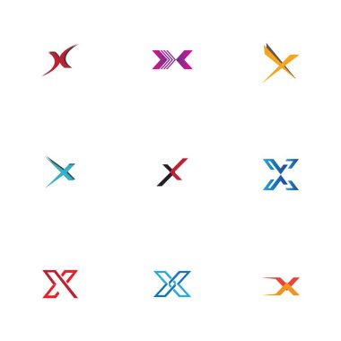 yaratıcı Harf X Logosu Şablon vektör tasarımı