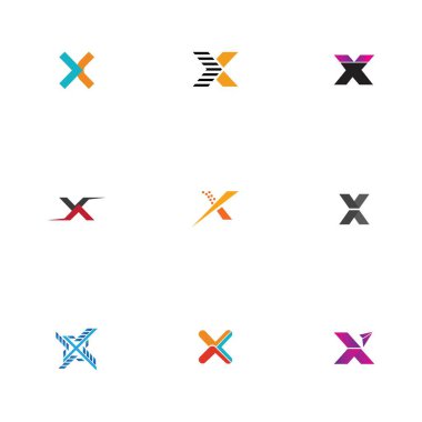 yaratıcı Harf X Logosu Şablon vektör tasarımı