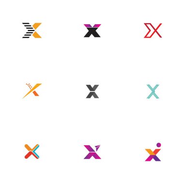 yaratıcı Harf X Logosu Şablon vektör tasarımı