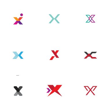 yaratıcı Harf X Logosu Şablon vektör tasarımı