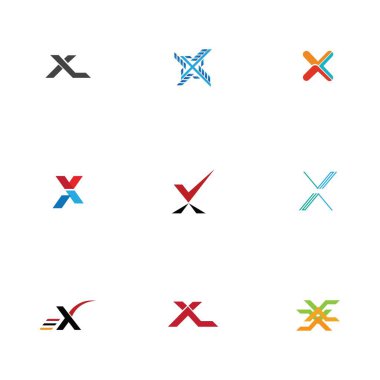 yaratıcı Harf X Logosu Şablon vektör tasarımı