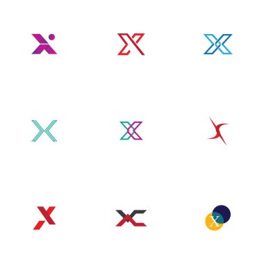 yaratıcı Harf X Logosu Şablon vektör tasarımı