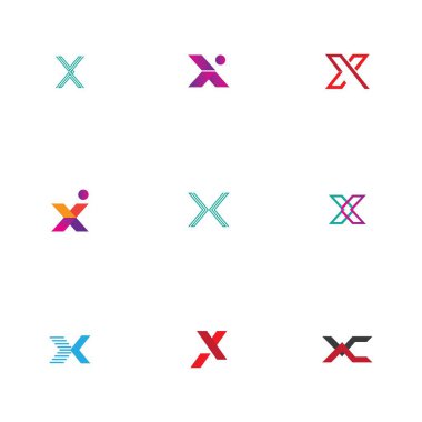 yaratıcı Harf X Logosu Şablon vektör tasarımı