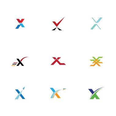 yaratıcı Harf X Logosu Şablon vektör tasarımı