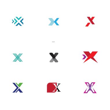 yaratıcı Harf X Logosu Şablon vektör tasarımı