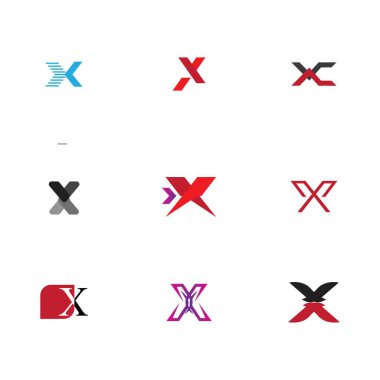 yaratıcı Harf X Logosu Şablon vektör tasarımı