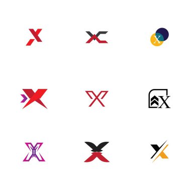 yaratıcı Harf X Logosu Şablon vektör tasarımı