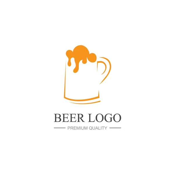 Beer Vintage Logo Design Template Inspiration Vector Illustration — Stock Vector